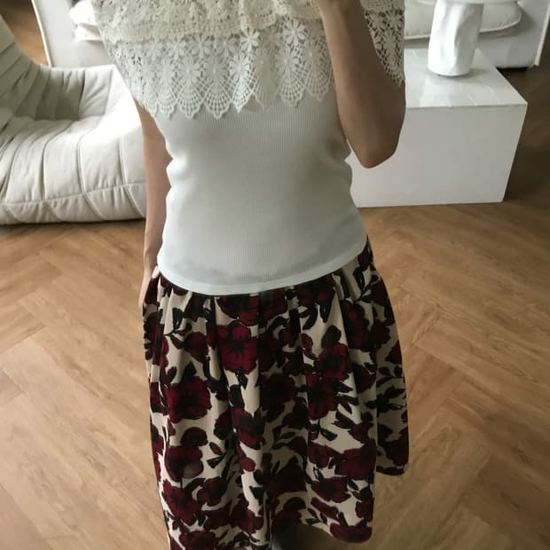 vintage ivory lace top