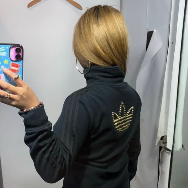 아디다스 스터드 네이비 면 져지 집업