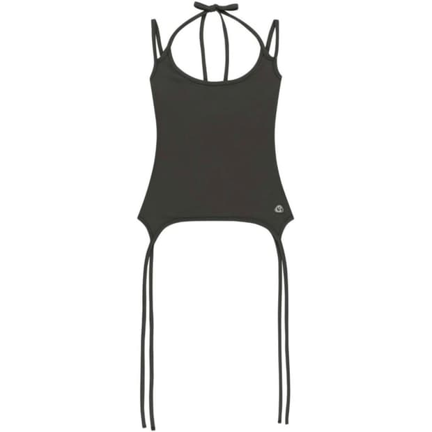 코이세이오 홀터 스트랩 슬리브리스 차콜