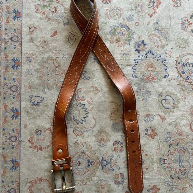 Vintage ferragamo western leather belt