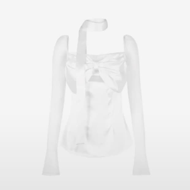 힐다 고희 실키 스완 블라우스