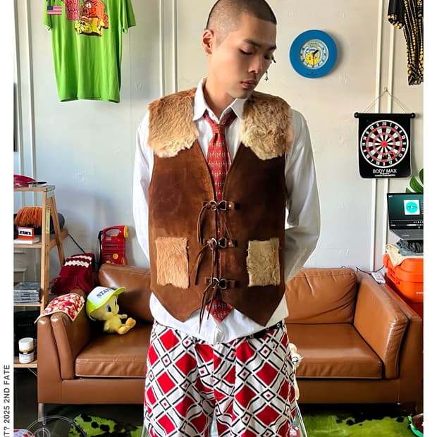 Western Vintage Vegetable Cowhide Vest