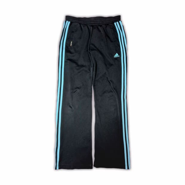 아디다스 블랙 스카이블루 검하 팬츠