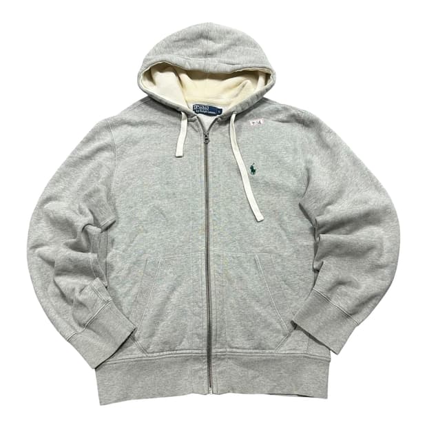 ✨ (바배) 폴로 랄프로렌 와플 그레이 기모 후드 집업 