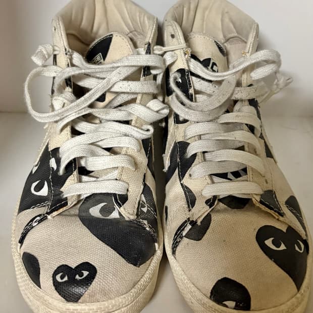 꼼데가르송 플레이 프로 레더 하이탑