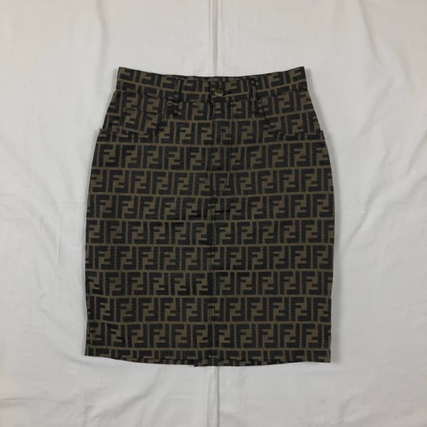 펜디 fendi 주카 모노그램 스커트 치마
