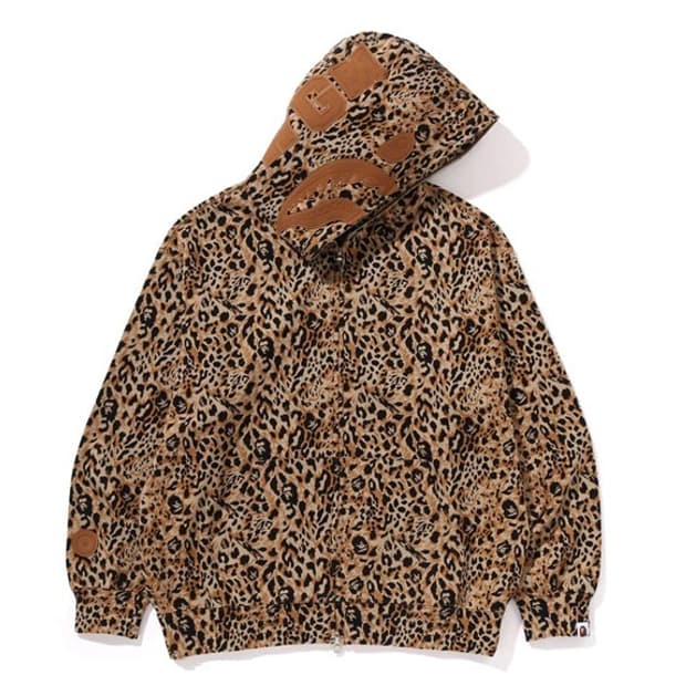 [구매]베이프 레오파드 후드집업 베이지