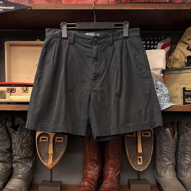 90s 폴로 랄프로렌 투턱 플리츠 앤드류 쇼츠 치노팬츠 N1118  