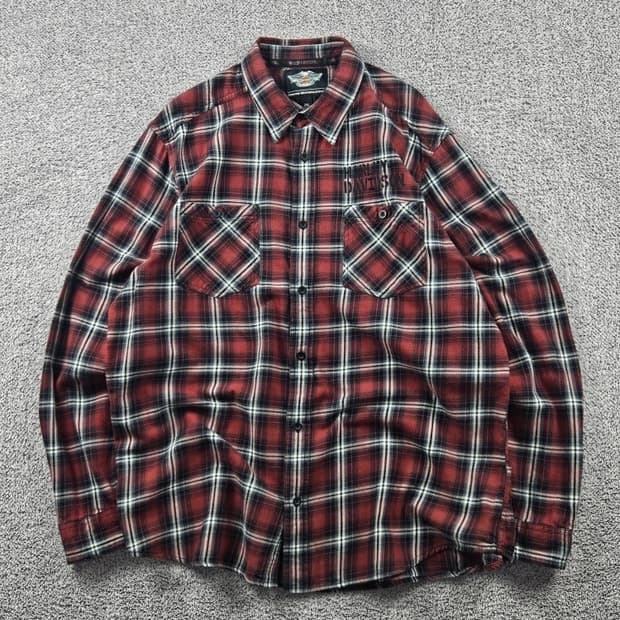 할리데이비슨 체크 패턴 플란넬 셔츠 ( 2XL ) / 10713
