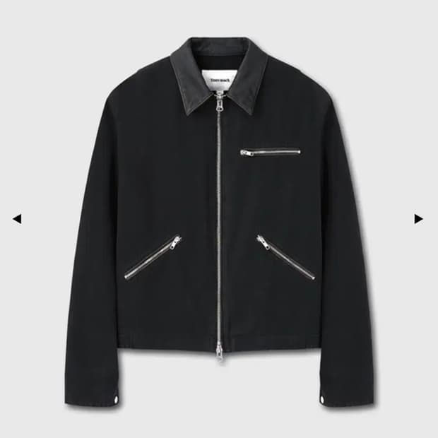 토니웩 Garment faded black work jacket