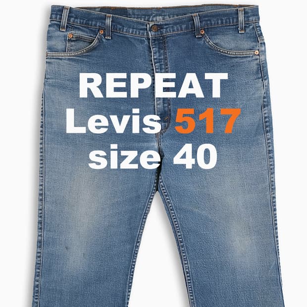 리바이스 517 오렌지탭 중청 90s USA 40인치 OR5174228