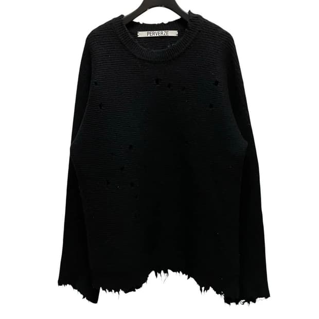 PERVERZE 퍼버즈 데미지 니트