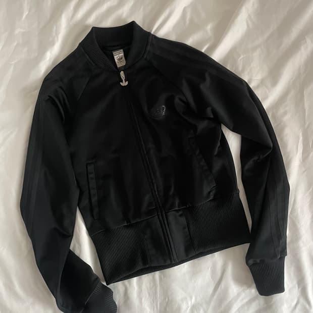 일본 빈티지 아디다스 미씨엘리엇 리스펙트미 올블랙딱붙크롭저지