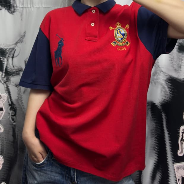 폴로 랄프로렌 빅포니 레드 카라티