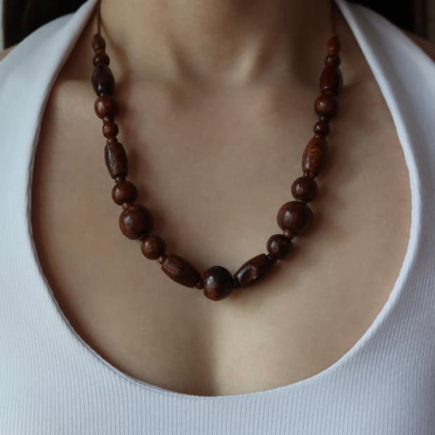 dark wood necklace