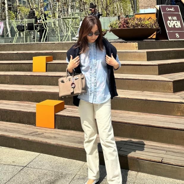 Envers 엔베르 프릴 린넨 블라우스