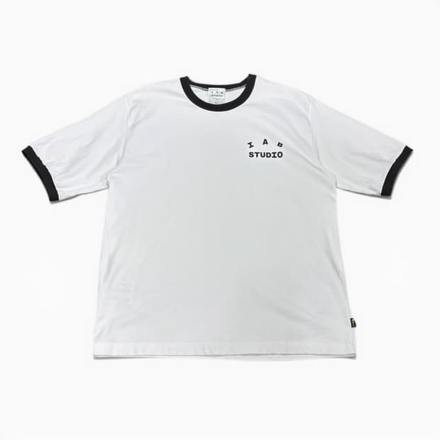 2XL 아이앱 스튜디오 이스테블리시드 화이트 링거 티셔츠