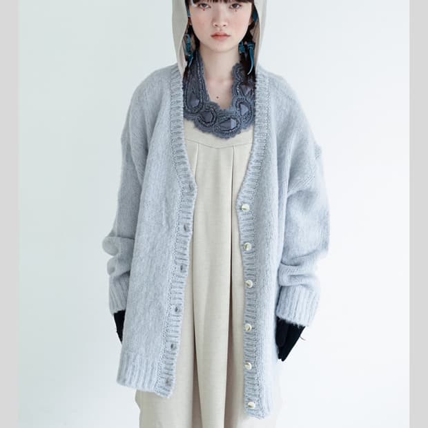 구해요)샵페어리 wool maxi cardigan