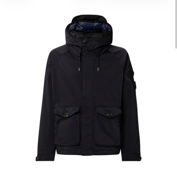 CP컴퍼니 마이크로 케이 후드 렌즈 자켓 토탈 이클립스 블루 xl