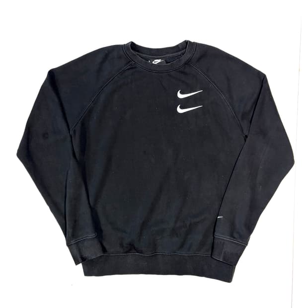 나이키 더블 스우시 블랙 맨투맨 M