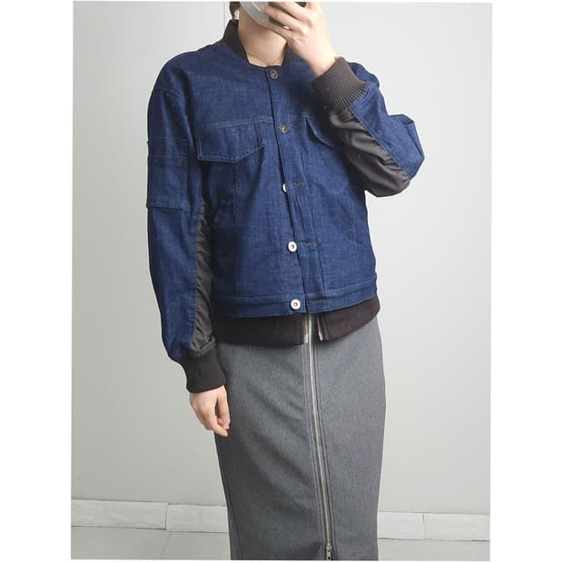 데님 셔링 자켓