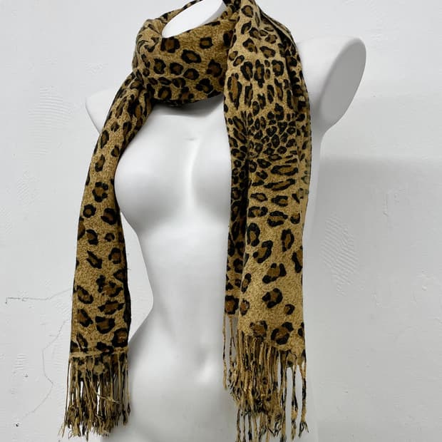 갸루 레오파드 수술 머플러 