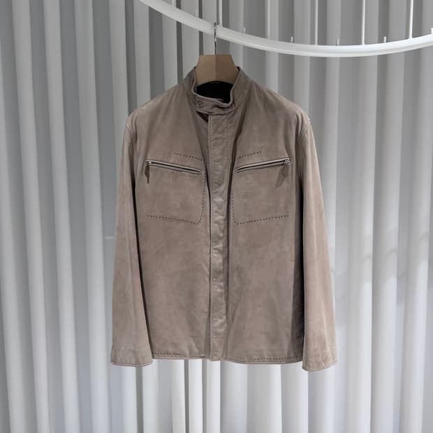 (A+/50) / 에르메스 25FW 스웨이드 카프스킨 블루종 자켓