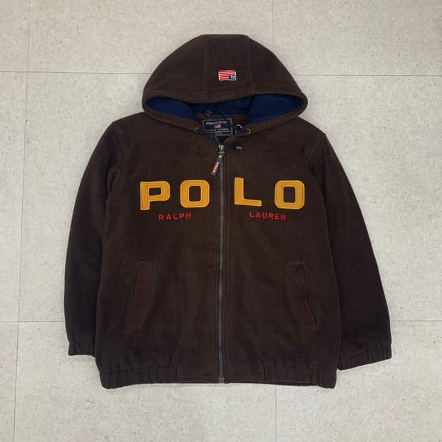 Polo 폴로 빅로고 후드집업 플리스