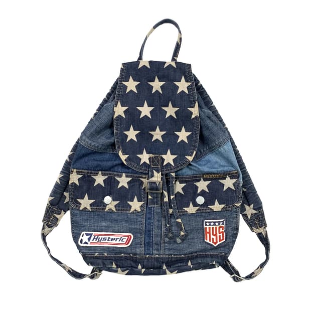 히스테릭글래머 90s 별 데님 백팩 가방