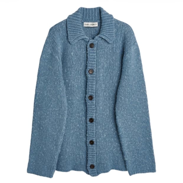 아워레가시 빅 가디건 펑키 아크릴 블루 