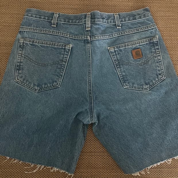 칼하트 b17 컷오프 데님팬츠 36