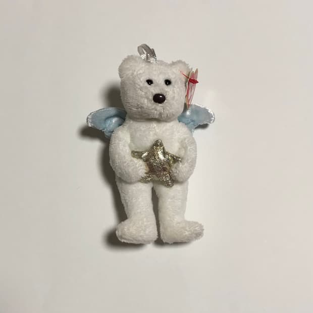 빈티지 ty beanie bear 스타 천사 별 곰인형 오너먼트 키링