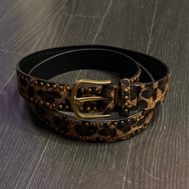 빈티지 웨스턴 레오파드 호피 벨트 새상품
