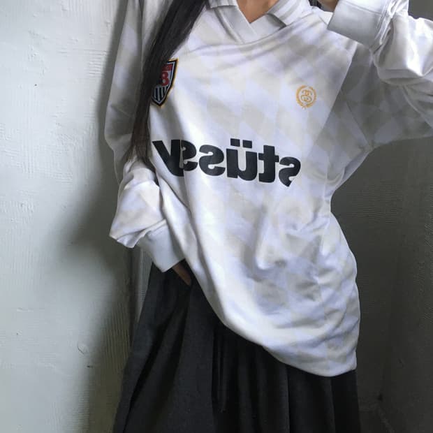 Stussy 스투시 화이트 풋볼 져지