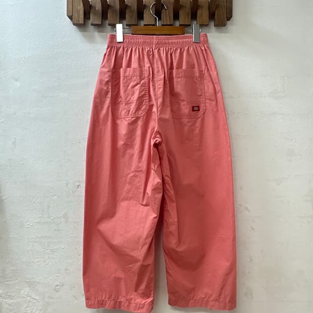 Dickies 디키즈 코랄 핑크 밴딩 와이드 팬츠 
