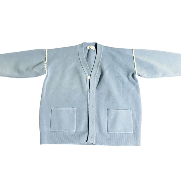 빈티지 남성 파스텔블루 가디건