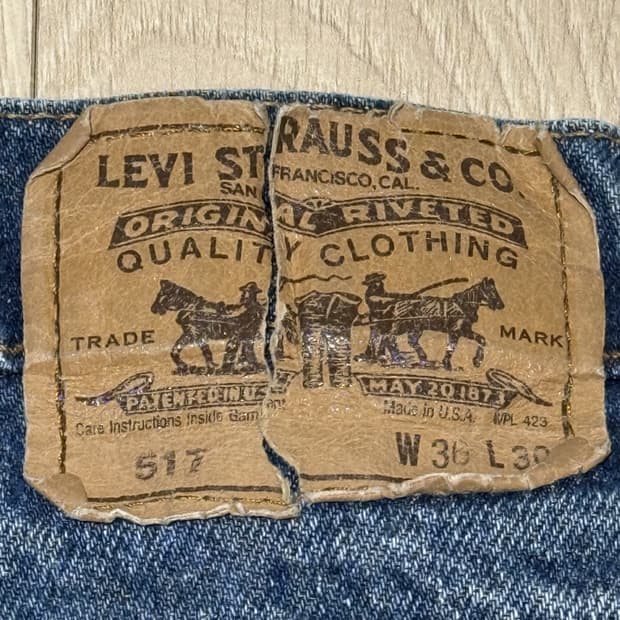 리바이스 517 90s USA 빈티지 부츠컷 데님 오렌지탭 청바지