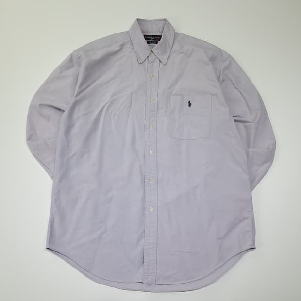 CL657 M 폴로 90s 코튼 빅셔츠 라벤더 셔츠 남방