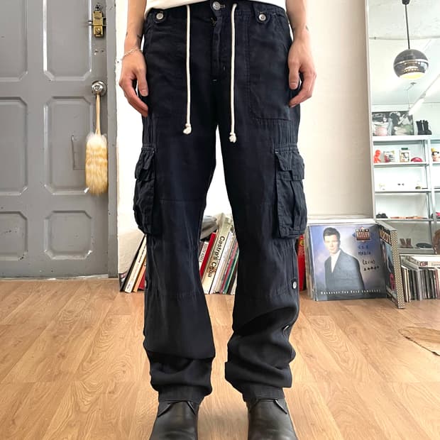 [M] 캐서린햄넷 리넨 카고 팬츠