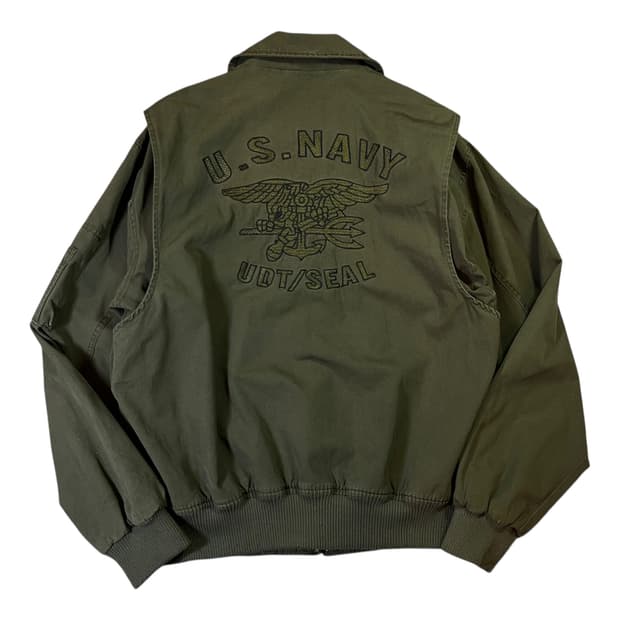 OLD CROW USA 네이비 빅로고 블루종 