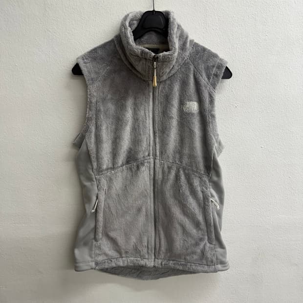 노스페이스 여성 플리스 그레이 집업 조끼 (M)