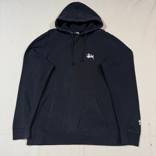 L) 스투시 STUSSY X 소프넷 콜라보 후드티 블랙