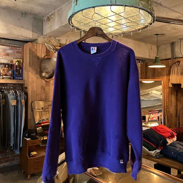 90s USA 빈티지 러셀 플레인 스웻 셔츠 맨투맨