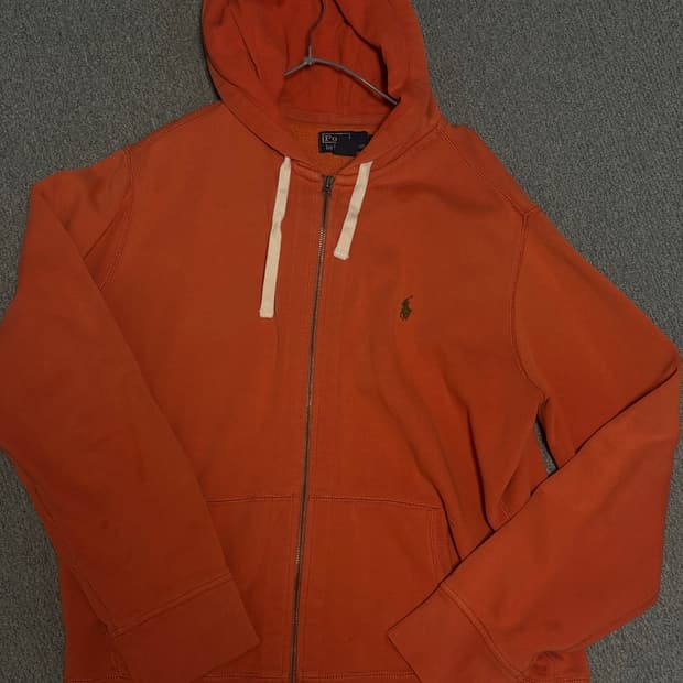 폴로 집업 오렌지