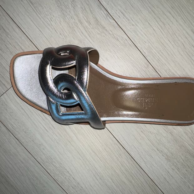 에르메스 오마하 샌들 실버 36