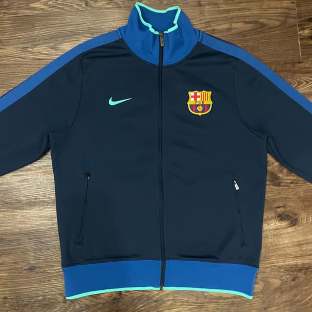 10-11 나이키 FC 바르셀로나 n98 트랙 자켓 져지 네이비