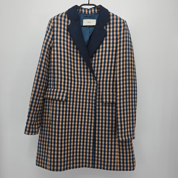 DEWL 체크 패턴 코트