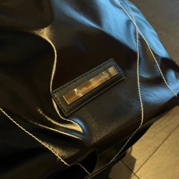 마뗑킴 스트링 코팅 백팩 블랙