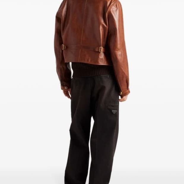 프라다 브라운 삼각로고 팬츠 52