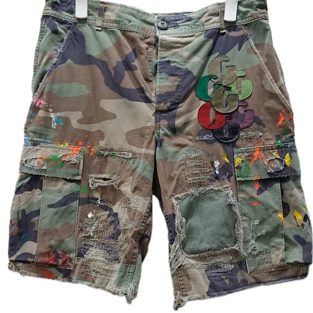 GALLERY DEPT. 카모플라쥬 페인팅 카고 반바지 30